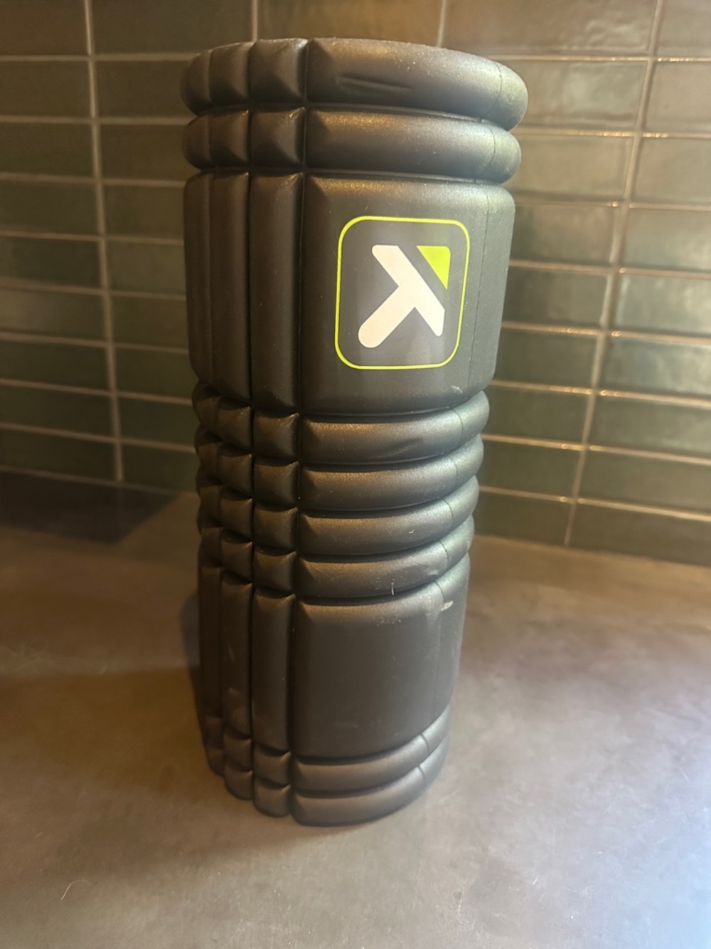 TriggerPoint GRID Foam Roller in Black with Lime Accent